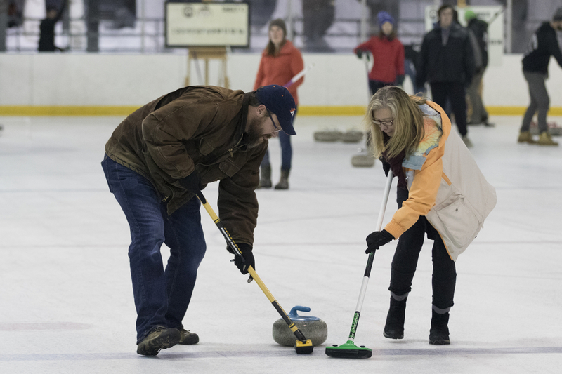 Two sweepers in action